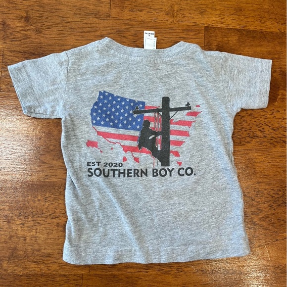 Southern boy co lineman flag T-shirt size 6 months - Picture 4 of 4